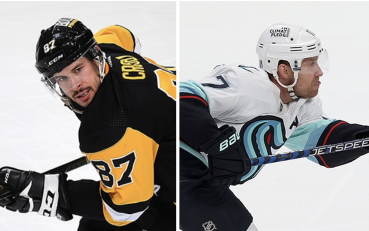 Penguins Crosby, Kraken Schwartz